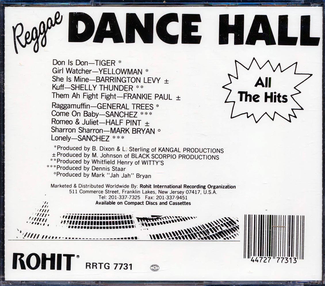 Barrington Levy, Half Pint, Shelly Thunder, General Trees, Etc. - Reggae Dance Hall: All The Hits Music CD