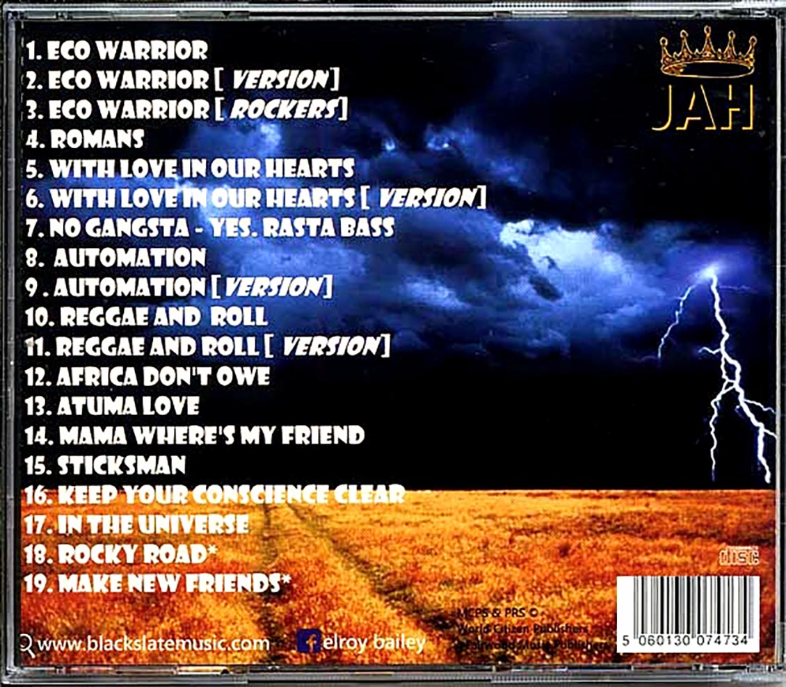 Ras Elroy Bailey (Black Slate) - With Love In Our Hearts Music CD