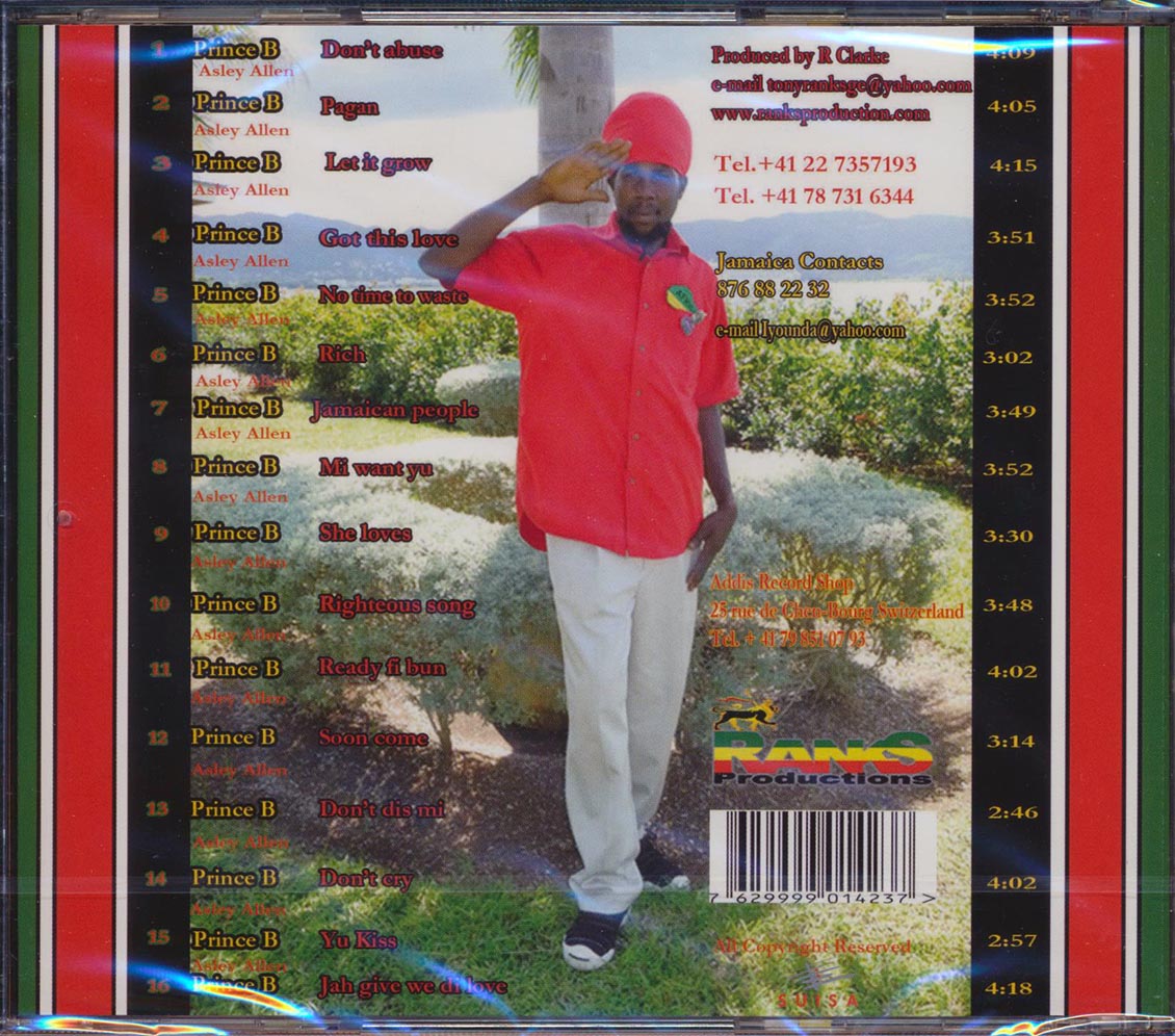 Prince Brave Heart - No Time To Waste Music CD