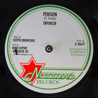 Enforcer - Pension;  Version  /  Enforcer - Africa Way; Version 10" Vinyl Record