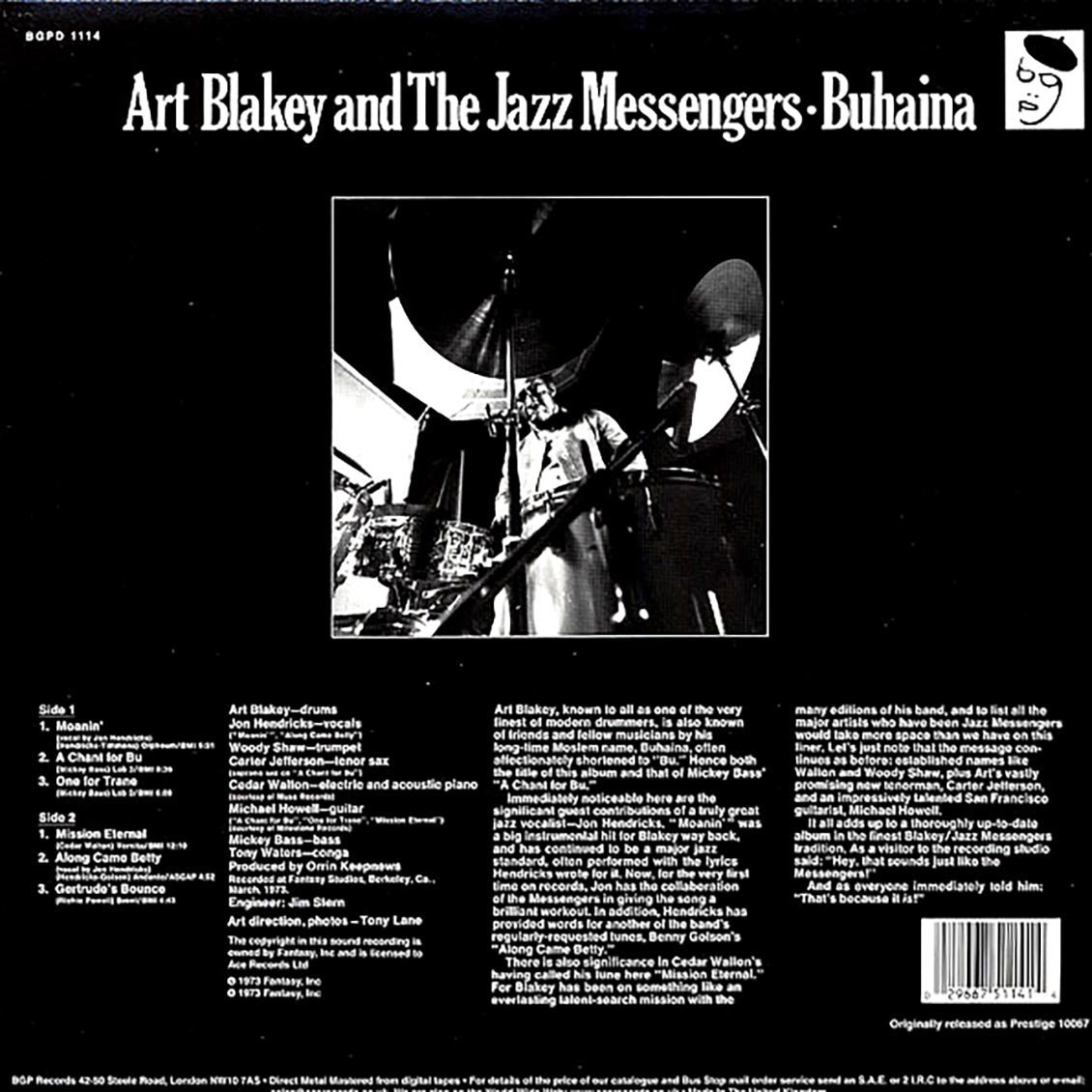 Art Blakey & The Jazz Messengers - Buhaina Vinyl Record