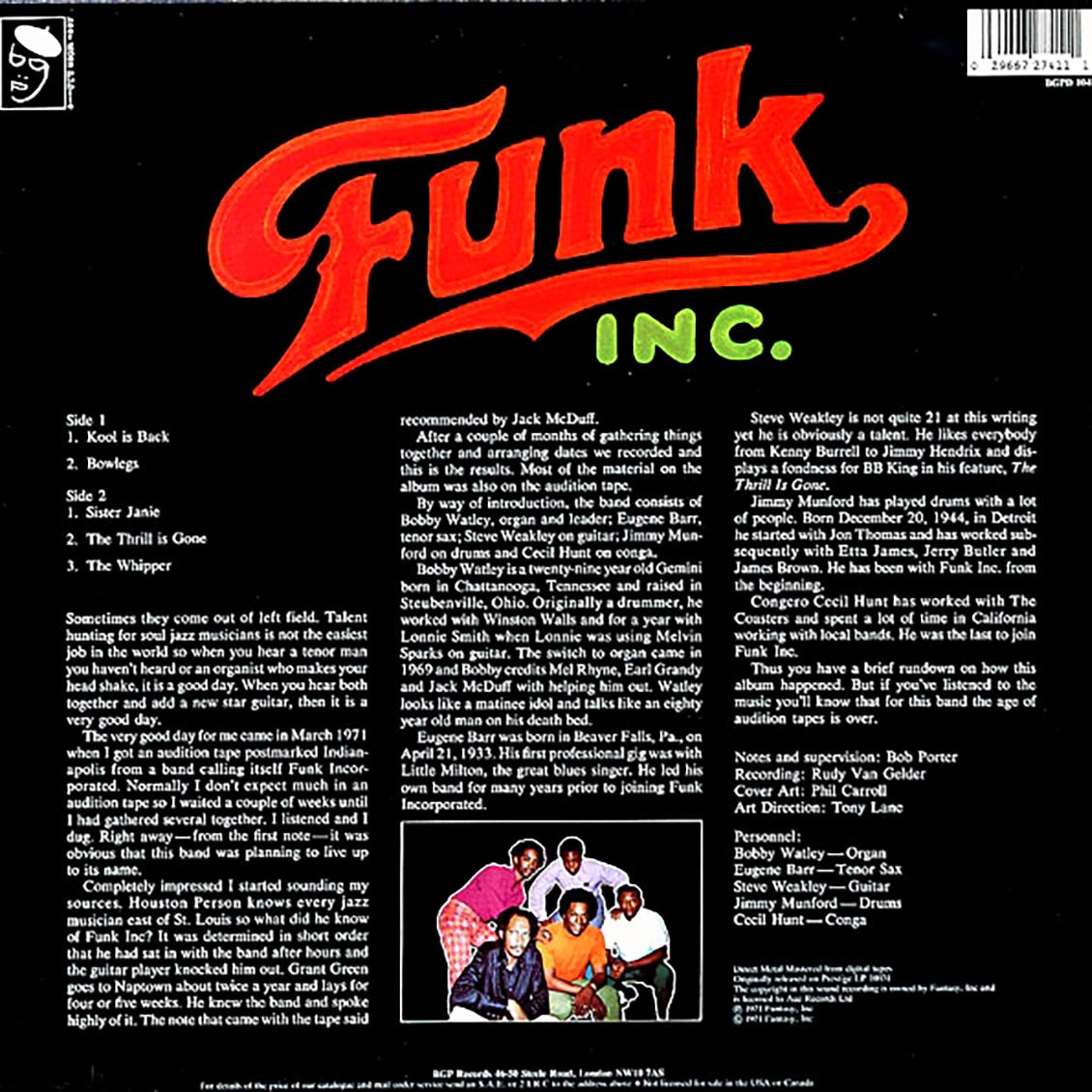 Funk Inc - Funk Inc Vinyl Record
