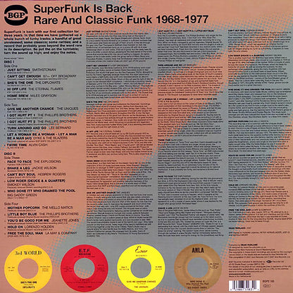 Smokey Wilson, Dyke & The Blazers, The Phillips Brothers, Etc. - Superfunk Is Back: Rare And Classic Funk 1968-1977 (2xLP) Vinyl Record