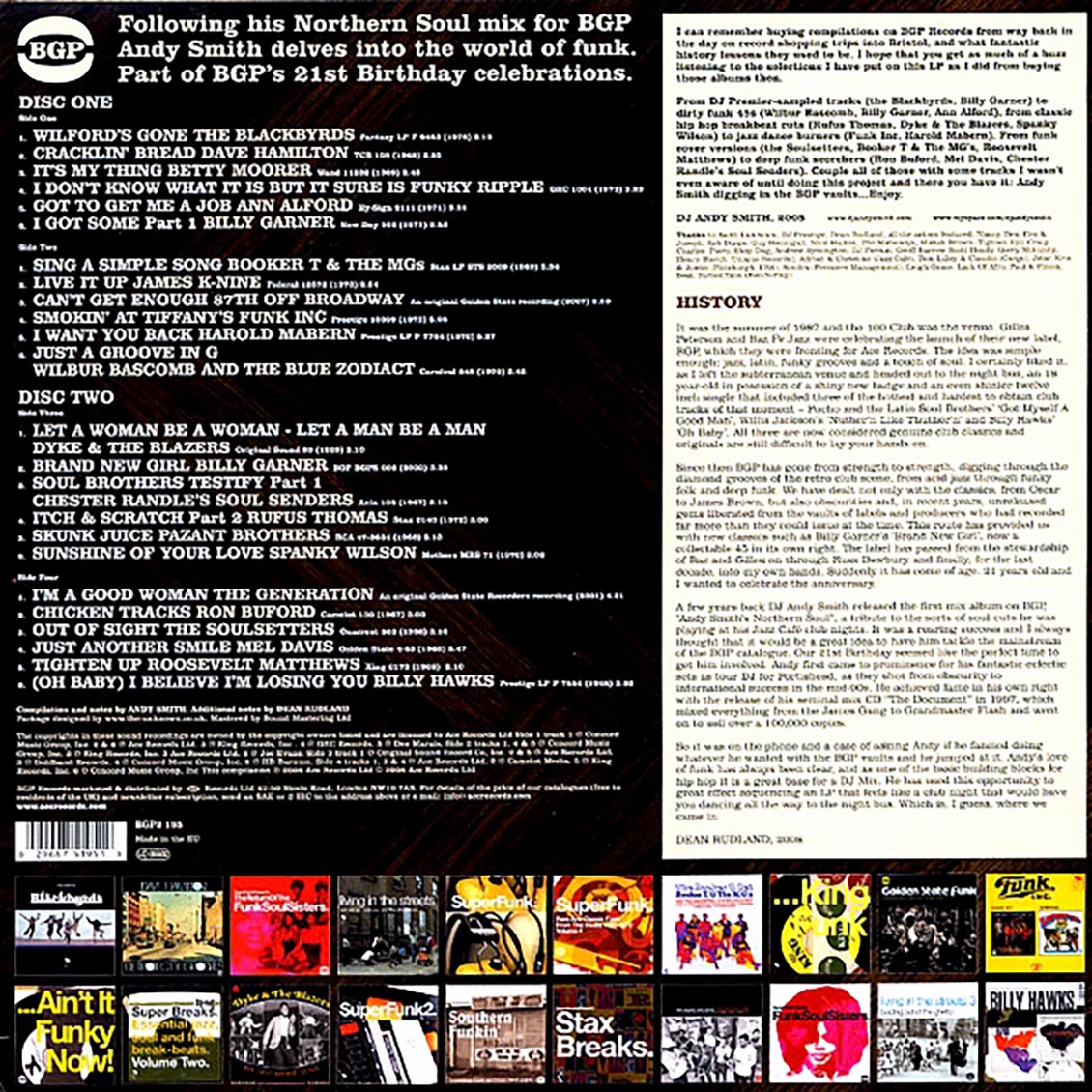 Dave Hamilton, Billy Garner, Rufus Thomas, The Blackbyrds, Etc. - Andy Smith Diggin' In The BGP Vaults (2xLP) Vinyl Record