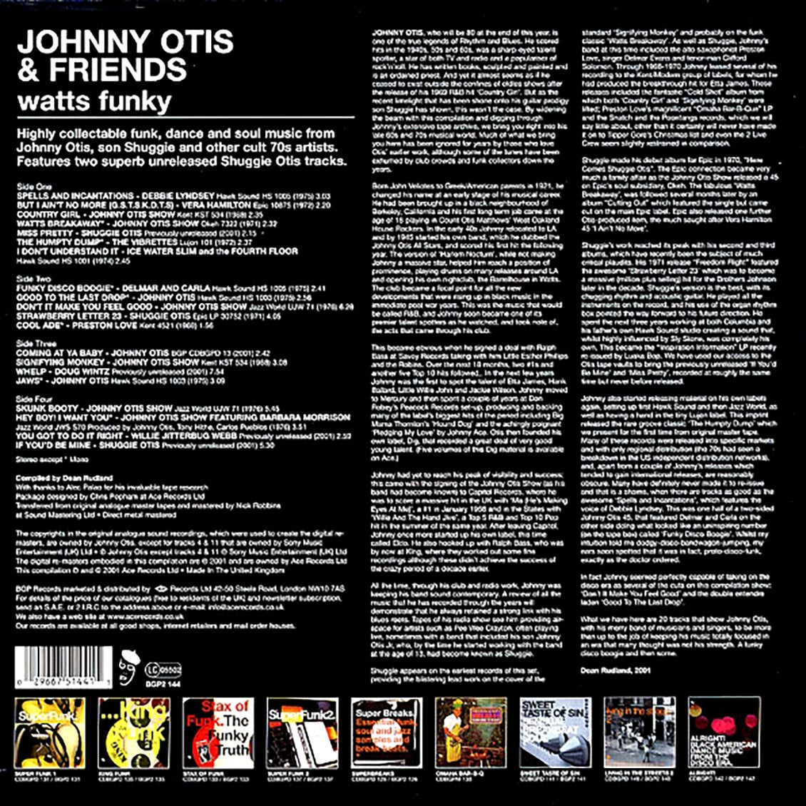 Johnny Otis & Friends - Watts Funky (2xLP) Vinyl Record