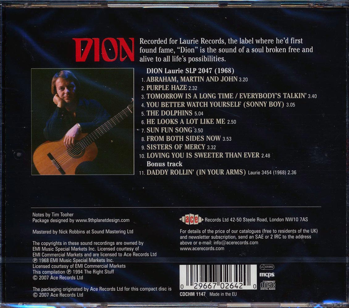 Dion - Dion Music CD