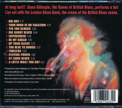 Dana Gilluespie - Live With The London Blues Band Music CD
