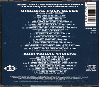 John Lee Hooker - Original Folk Blues Music CD