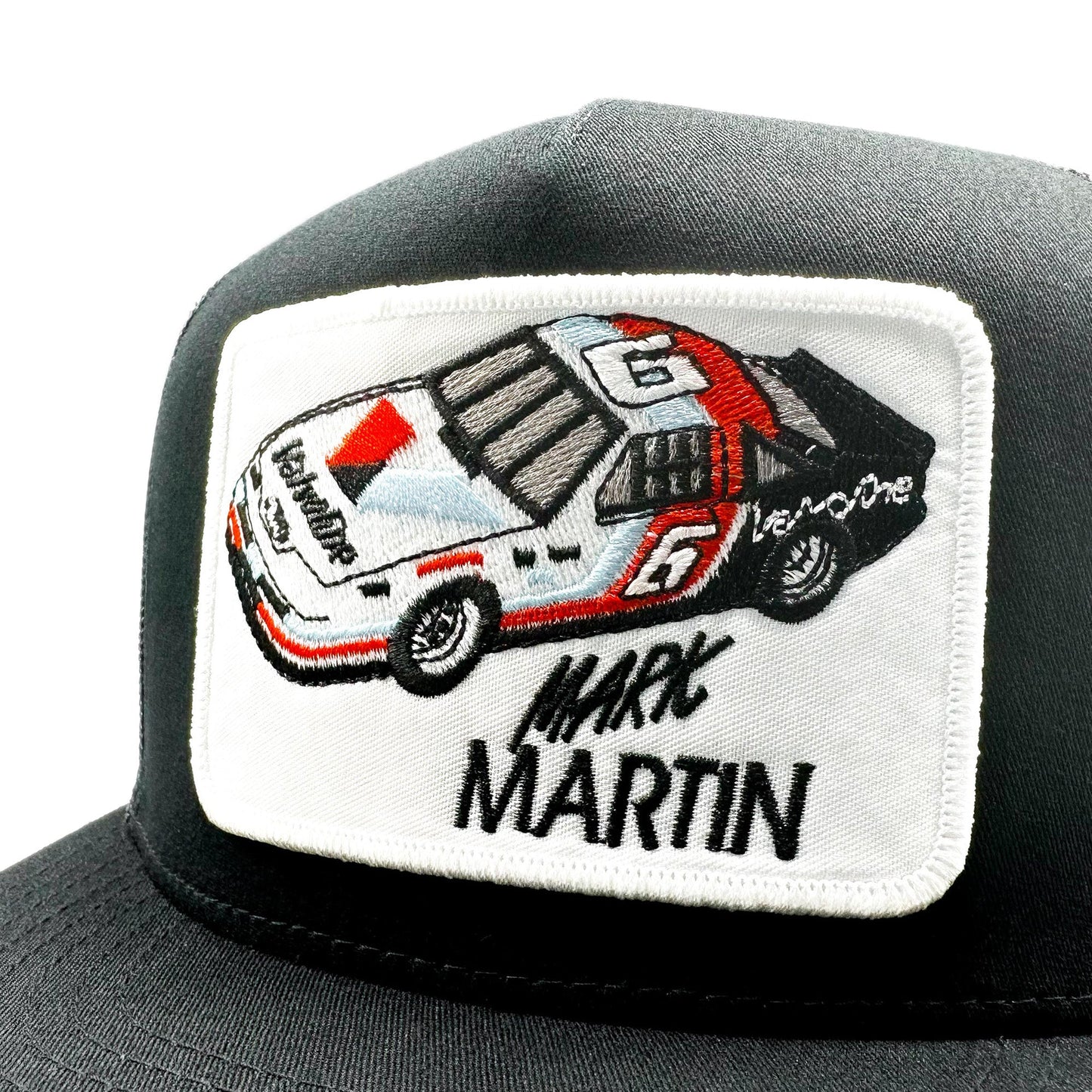 Mark Martin Nascar Racing Snapback Trucker Hat Black