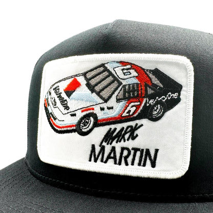 Mark Martin Nascar Racing Snapback Trucker Hat Black
