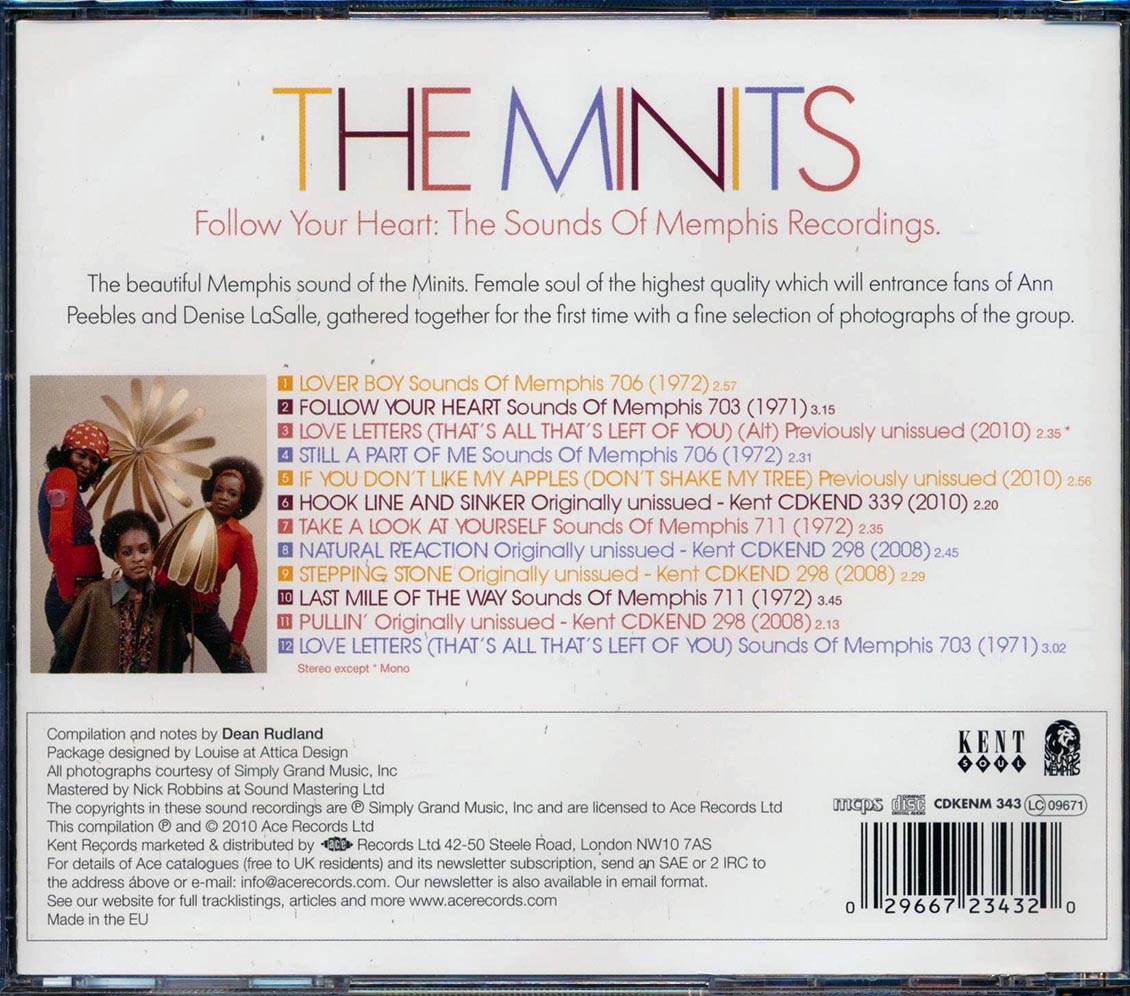 The Minits - Follow Your Heart Music CD