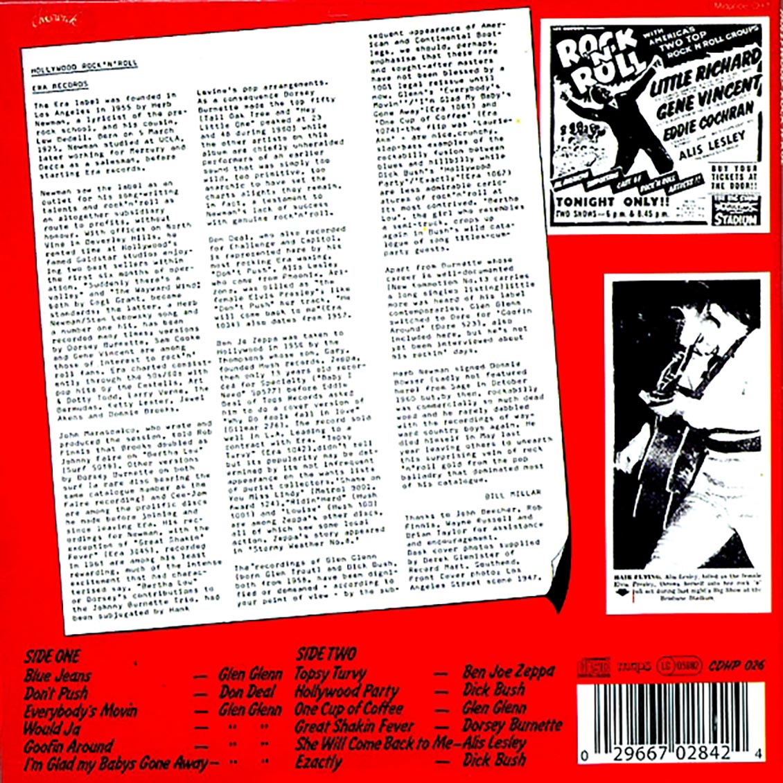 Various - Hollywood Rock N Roll: 12 Rare Rockabilly Tracks Music CD