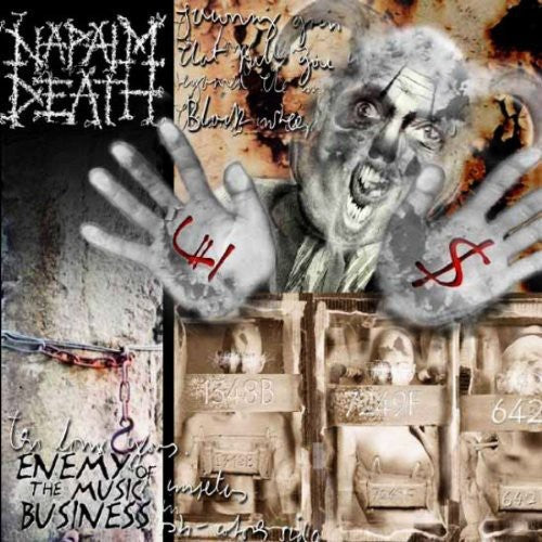 the album cover for Napalm Death - Enemy of the Music Business / Leaders Not Follower