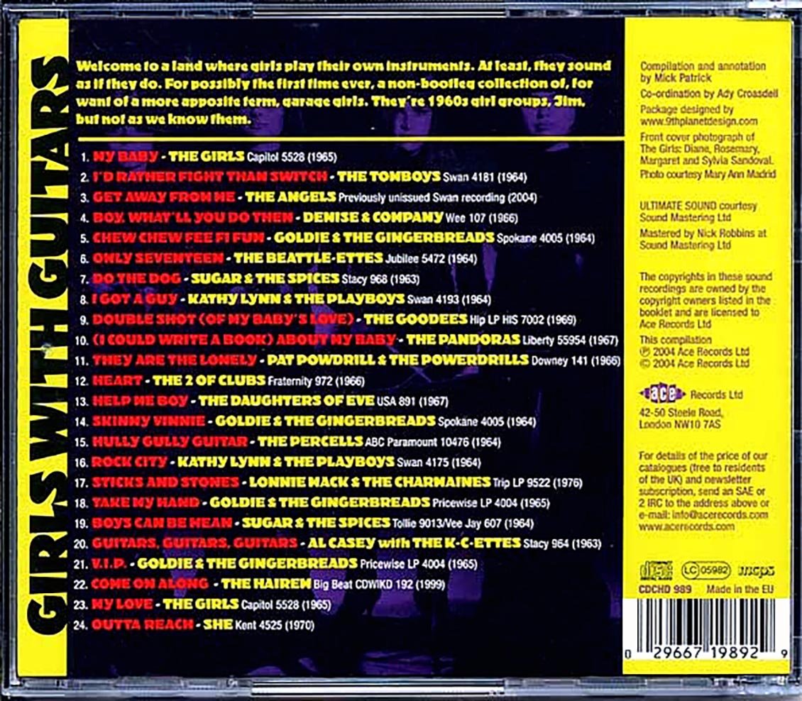 Various - Girls With Guitars (24 tracks) Music CD