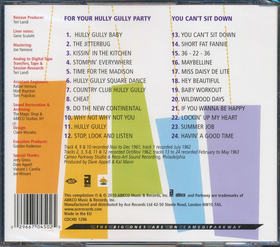The Dovells - For Your Hully Gully + You Can't Sit Down (24 tracks) Music CD