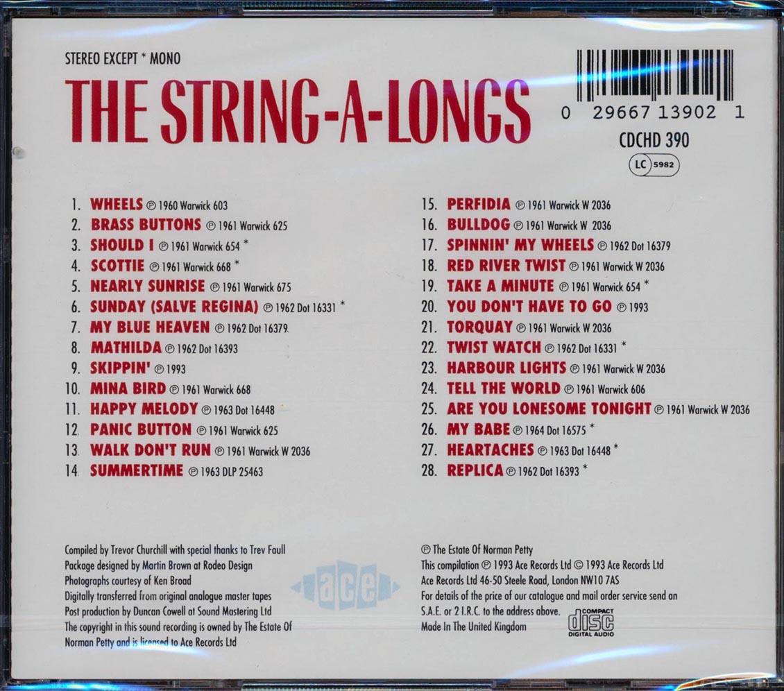 String A Longs - Wheels And 25 Other Great Instrumentals (28 tracks) Music CD
