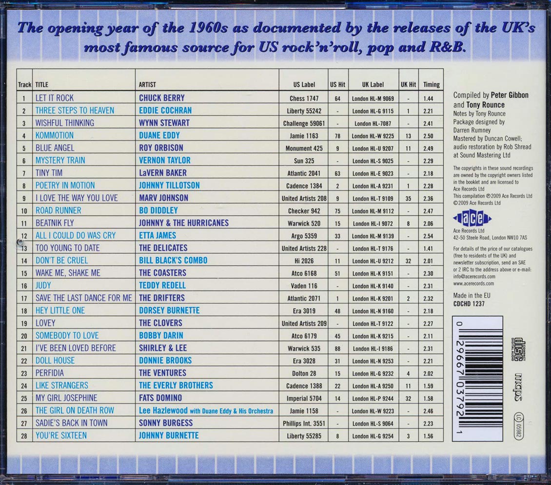 Various - The London American Label Year By Year: 1960 (28 tracks) Music CD