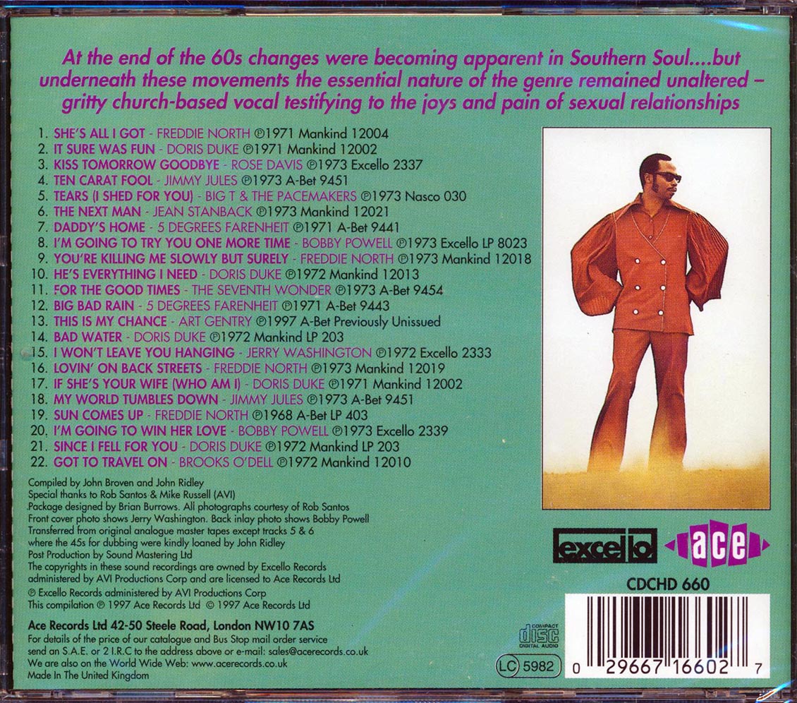 Various - The Heart Of Southern Soul Volume 3: The Flame Burns On (22 tracks) Music CD