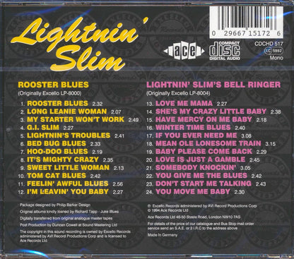 Lightnin' Slim - Rooster Blues + Lightnin Slim's Bell Ringer (24 tracks) Music CD
