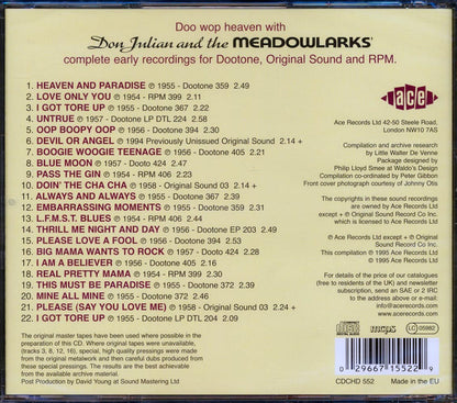 Don Julian & The Meadowlarks - Heaven & Paradise (22 tracks) Music CD