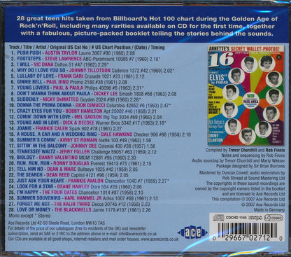 Various - Teenage Crush Volume 5: 28 Teen Hits From Billboard's Hot 100 Chart 1957-1963 (28 tracks) Music CD