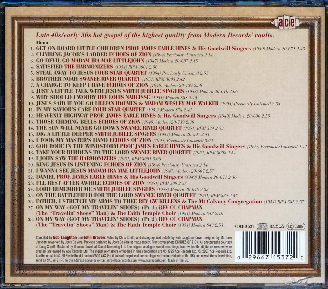 Various - Get On Board Little Children: The Modern Gospel Recordings (28 tracks) Music CD