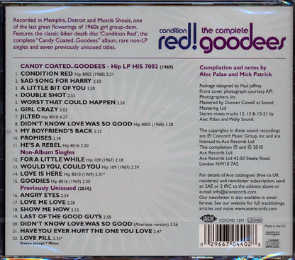 The Goodees - Condition Red: The Complete Goodees (22 tracks) Music CD