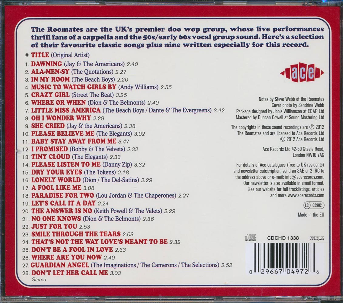 The Roomates - Dawning (28 tracks) Music CD