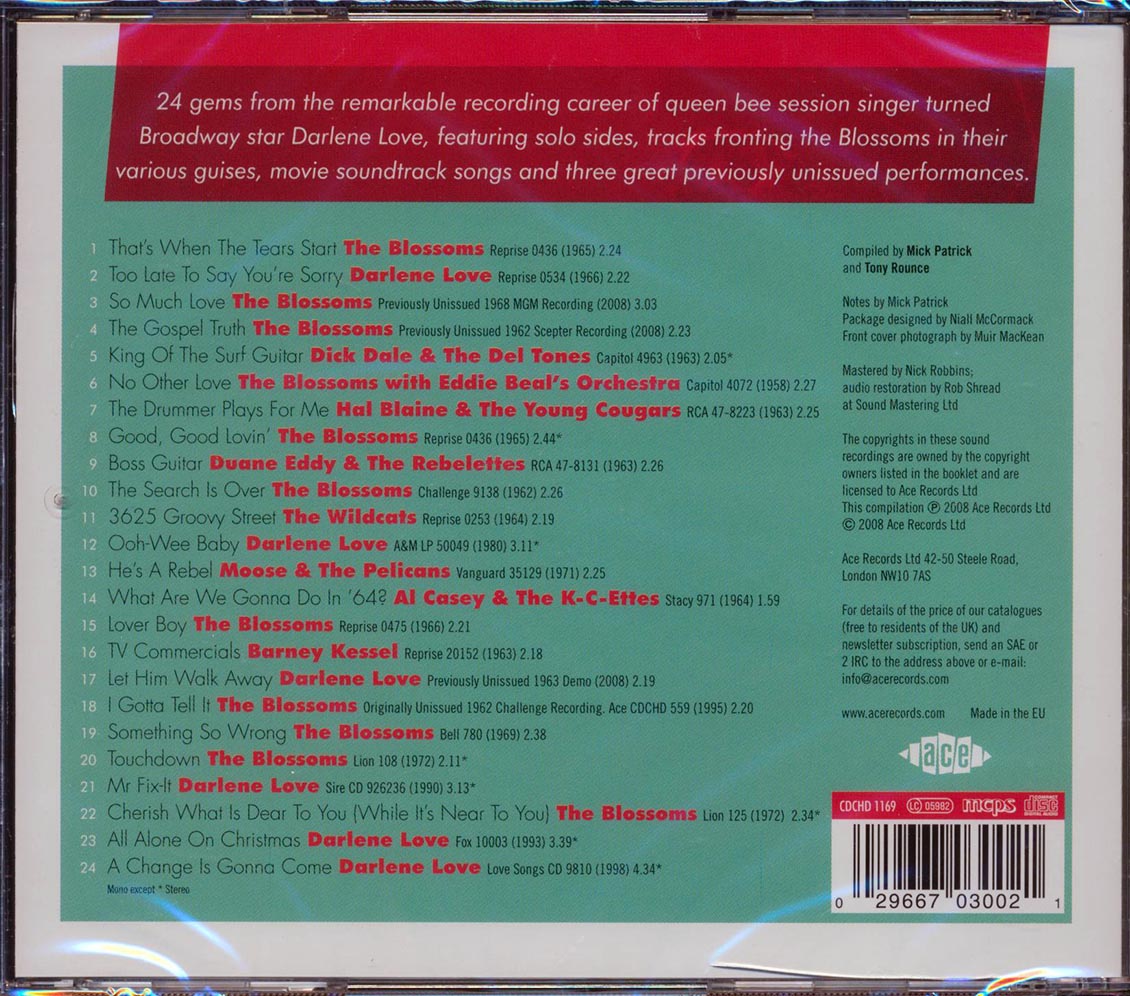 Darlene Love - So Much Love: A Darlene Love Anthology 1958-1998 (24 tracks) Music CD