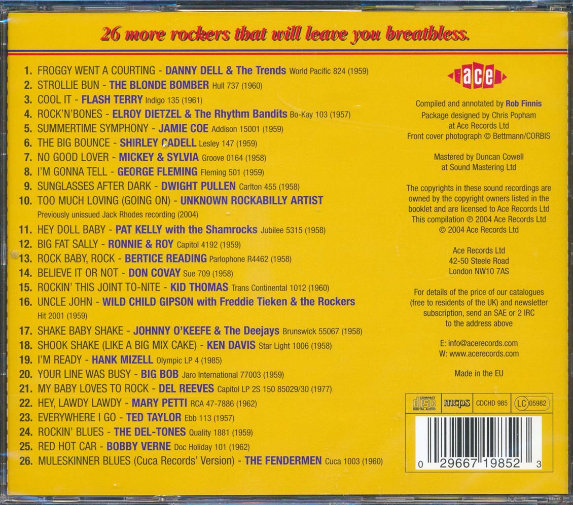 Various - Rockin From Coast To Coast Volume 3 (26 tracks) Music CD