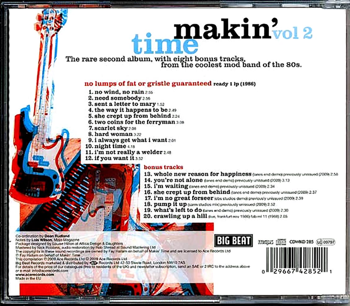 Makin Time - No Lumps Of Fat Or Gristle Guaranteed Plus Demos (20 tracks) Music CD