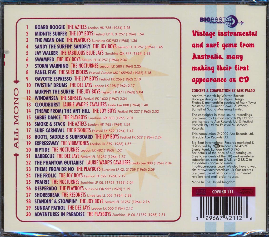 Various - Board Boogie: Surf N Twang From Down Under (30 tracks) Music CD