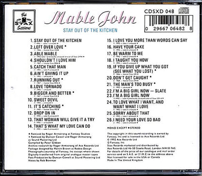 Mable John - Stay Out Of The Kitchen (26 tracks) Music CD