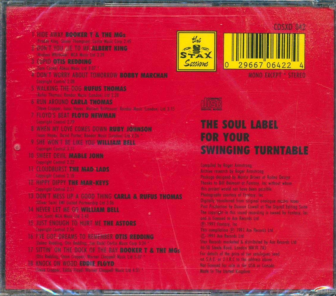 Rufus Thomas, Albert King, Mable John, William Bell, Etc. - 1000 Volts Of Stax Music CD
