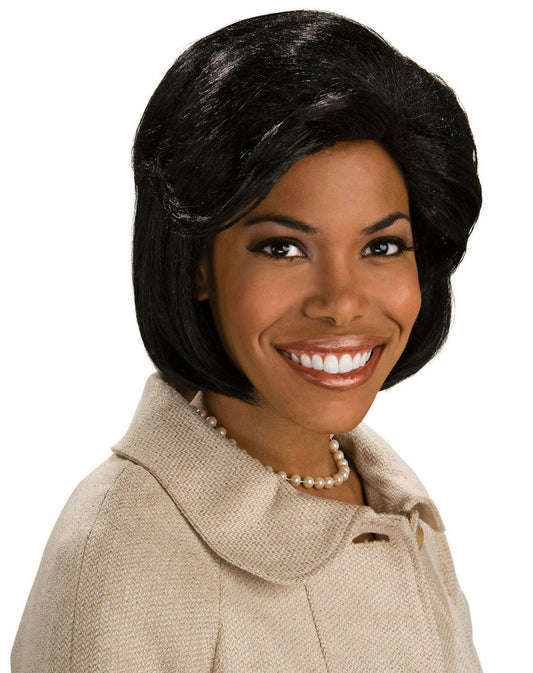 President First Lady Michelle Obama Short Black Bob Wig