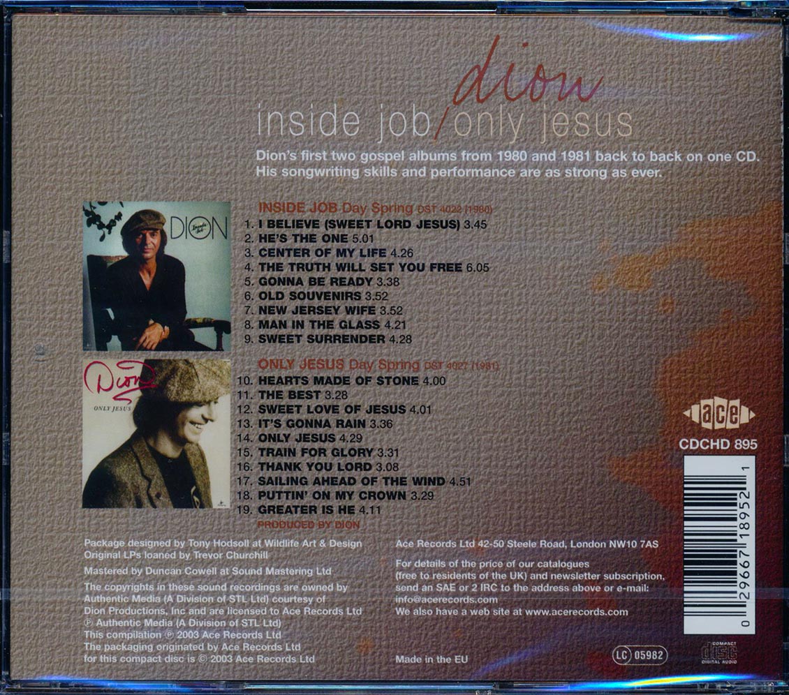 Dion - Inside Job + Only Jesus Music CD