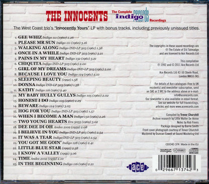 The Innocents - The Complete Indigo Recordings (25 tracks) Music CD