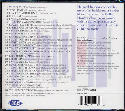 Willie Headen - Blame It On The Blues Again (28 tracks) Music CD
