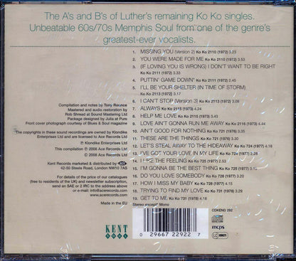 Luther Ingram - I Don't Want To Be Right: The Ko Ko Singles Volume 2 Music CD