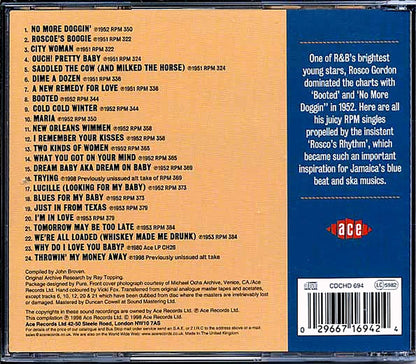Rosco Gordon - Bootin: The Best Of The RPM Years (24 tracks) Music CD