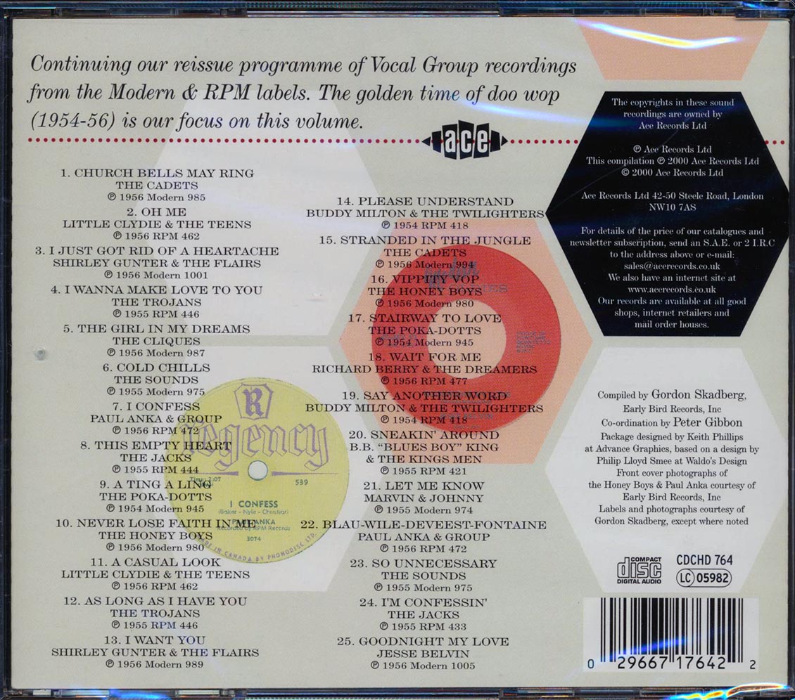 Various - Modern Records Vocal Groups Volume 4 (25 tracks) Music CD