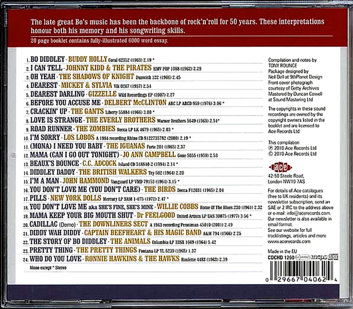 Bo Diddley - Is A Songwriter (24 tracks) Music CD