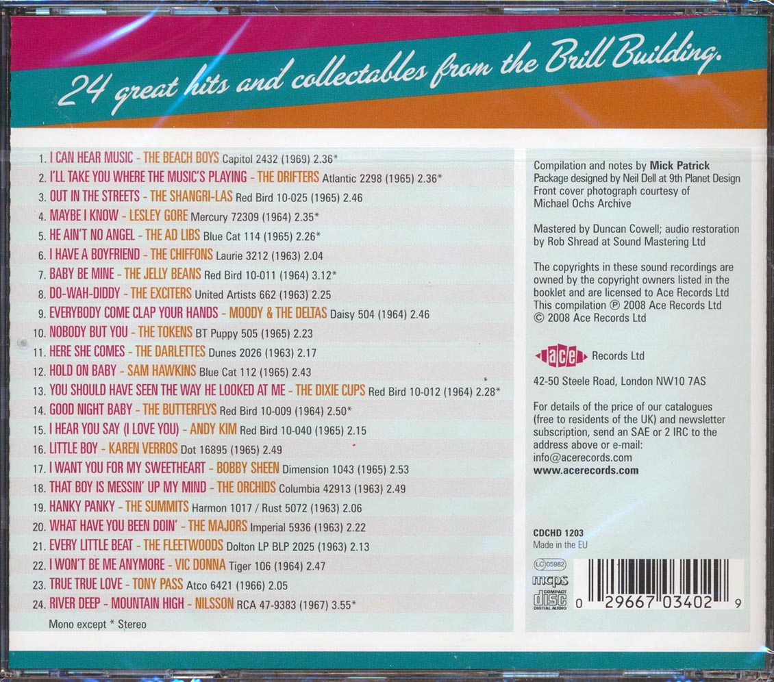 Various - Do Wah Diddy: Words And Music By Ellie Greenwich & Jeff Barry (24 tracks) Music CD