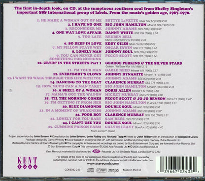 Various - Southern Soul Showcase: Cryin In The Streets (25 tracks) Music CD