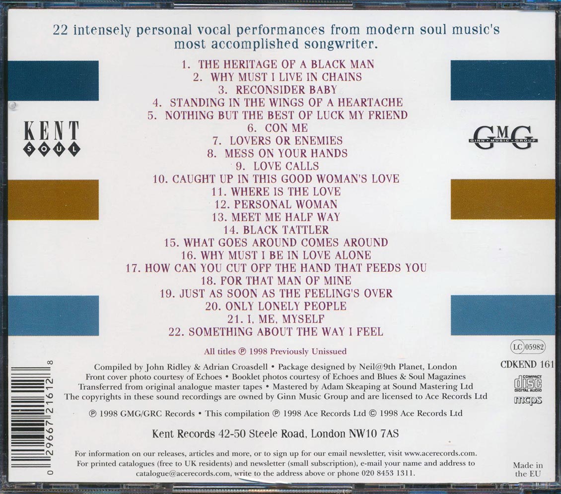 Sam Dees - The Heritage Of A Black Man (22 tracks) Music CD