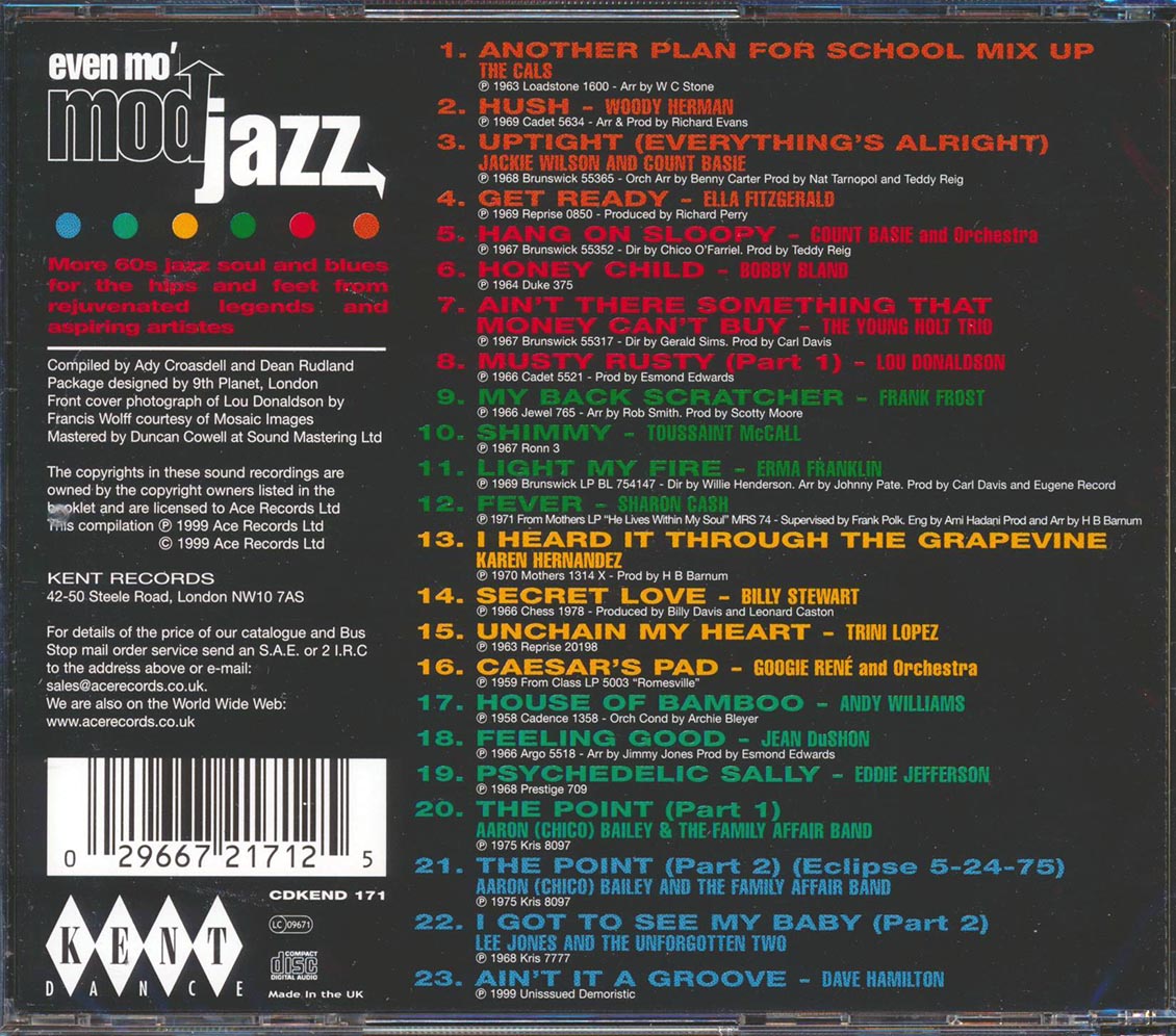 Various - Even Mo Mod Jazz (23 tracks) Music CD