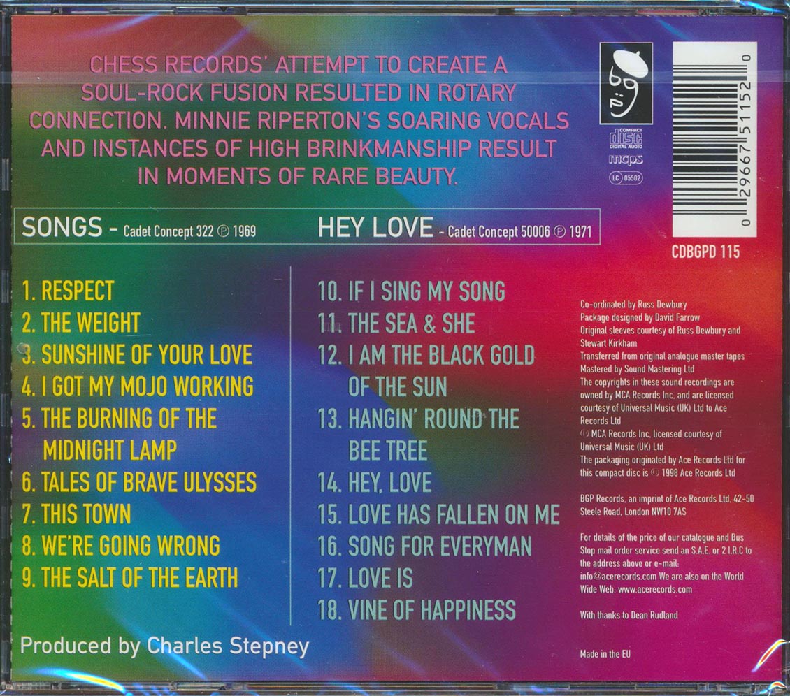 Rotary Connection - Songs + Hey Love Music CD