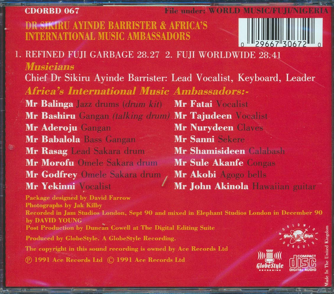 Barrister - New Fuji Garage Music CD