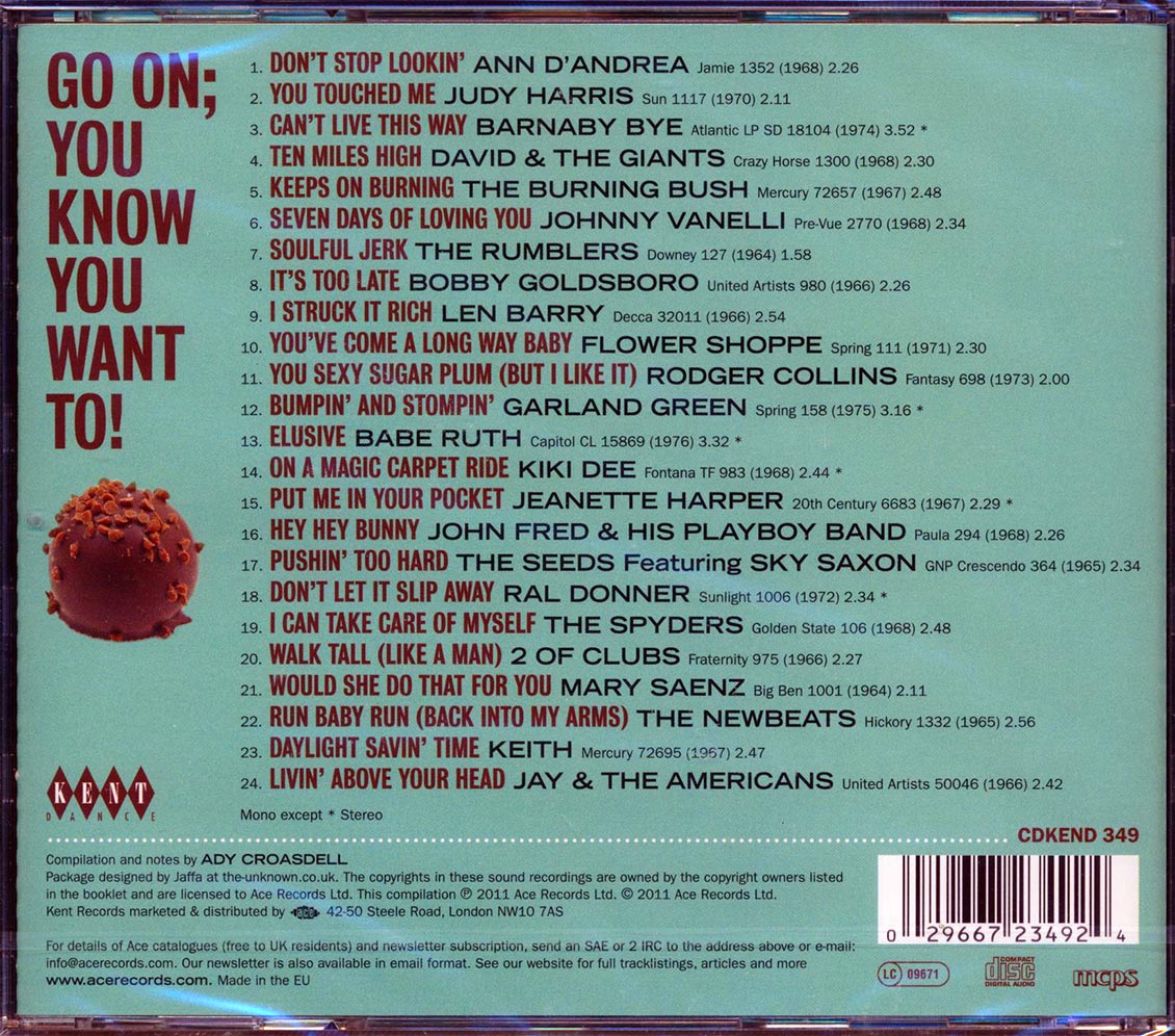 Various - Northern Soul's Guilty Secrets (24 tracks) Music CD