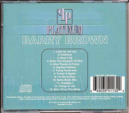 Barry Brown - Platinum: Greatest Hits Music CD